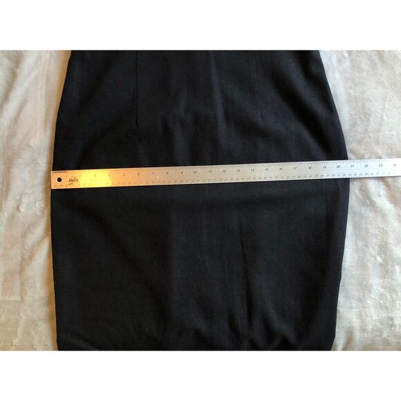 Lennie LNY New York Size 12 Black White Trim Sleeveless Linen Blend Fitted Dress - Picture 9 of 9